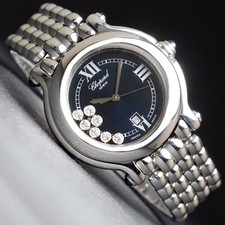 Stunning Chopard 8236 Happy Sport Stainless Steel & Diamond Lady's Watch w/Box