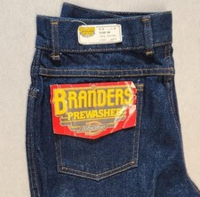 Vintage 70s Dickies Jeans Deadstock NWT Branders Raw Denim Idea Zipper Sz 30/34