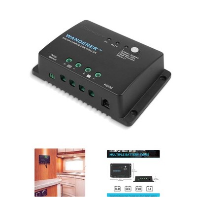 Real-Time Monitoring 30A Solar Charge Controller - Ideal for Off-Grid Living