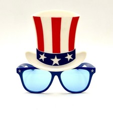 Uncle Sam Sunglasses American Flag July 4th Independence Stars Stripes Freedom