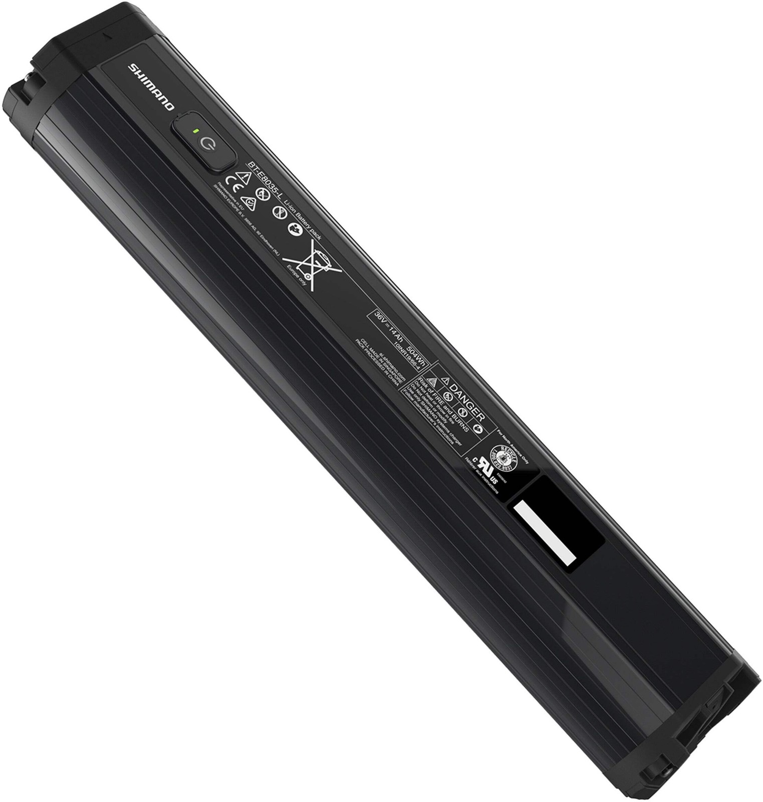 Shimano STEPS BT-E8035-L STEPS battery 504 Wh, down tube integrated mount, long