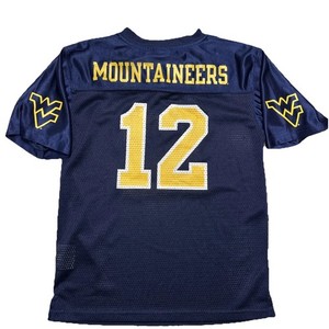 WEST VIRGINIA FOOTBALL JERSEY #12 Mountaineers College Youth LG 12/14 Pro Edge