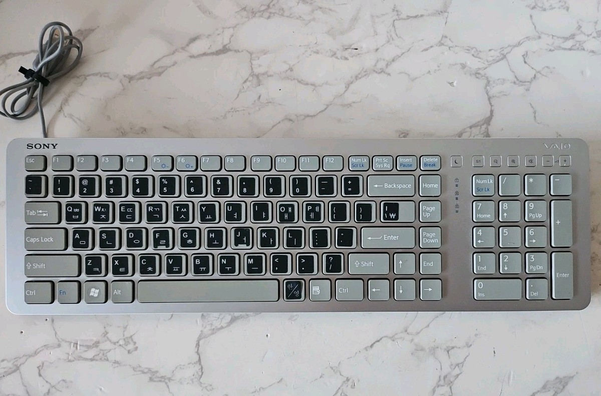 Sony Vaio Keyboard & Matching Mouse VGP-UKB3US Silver USB Keyboard