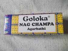 Goloka Nag Champa Agarbathi incense stick 8g x 25 box -200 Grams,Hand Rolled,In.