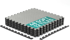 24SQFT-120SQFT Puzzle Exercise Mat for Home Gym, EVA Interlocking Foam Floor Til