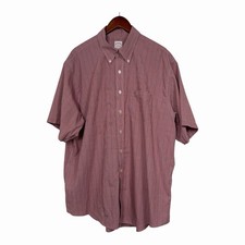 Brooks Brothers 1818 Mens XL Red Blue Check Button Down Shirt Cotton Non Iron