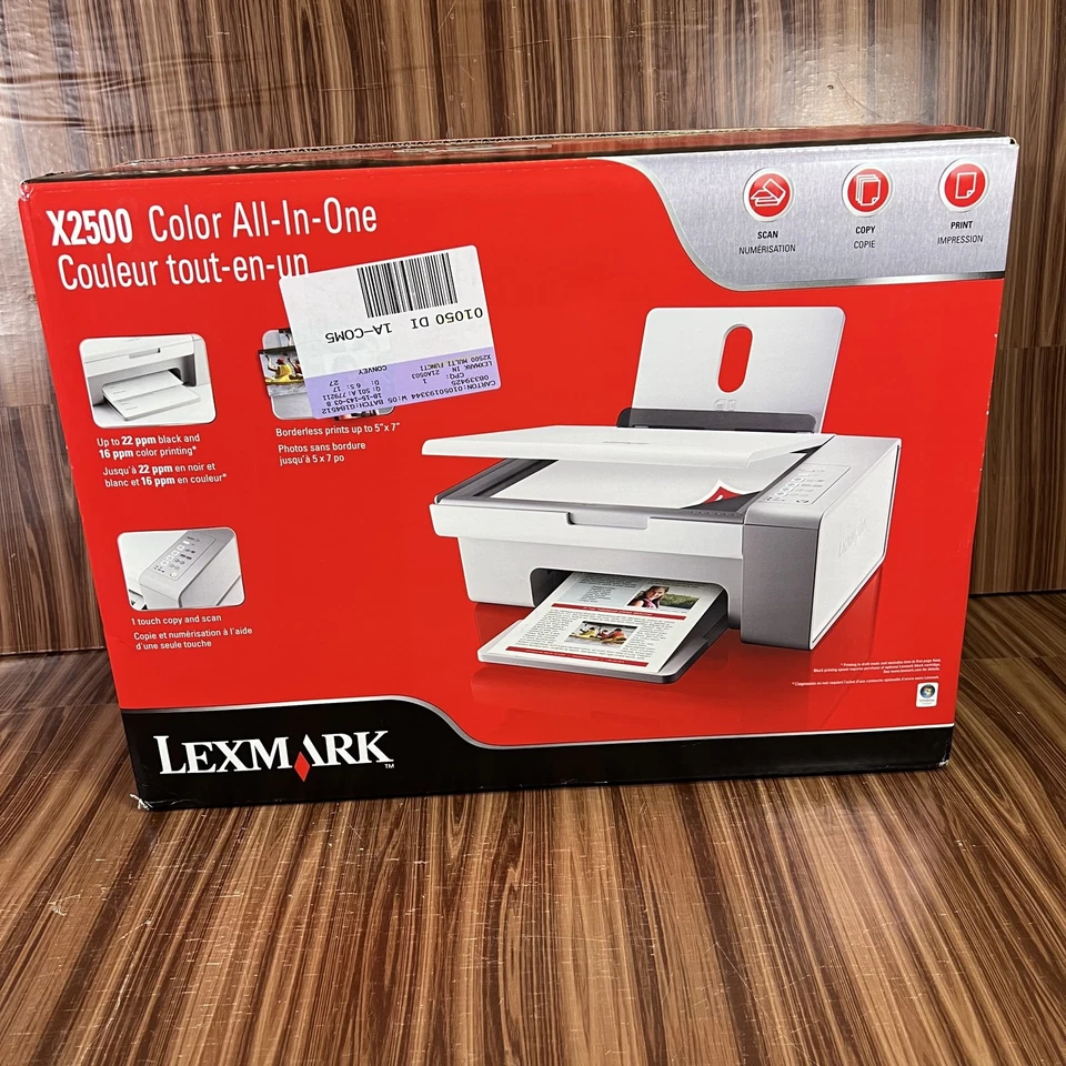 Lexmark X2500 Color All-In-One Printer Scan Copy Print Borderless Photo New - Image 2 of 4