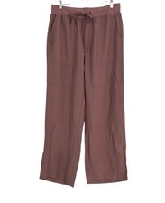 Sanctuary Wide Leg Pants Size Large Mauve Rayon Drawstring High Rise