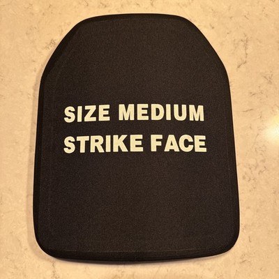 STRIKE FACE, Two (2) Steel Plates Body Armor Curved. 12 x10  Heavy Padded Steel