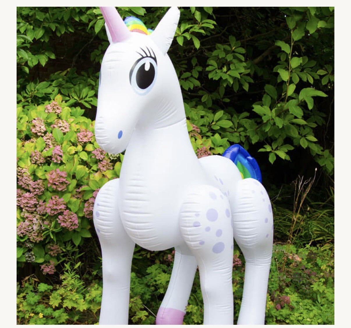 Decoración de fiesta de unicornio inflable gigante tamaño natural