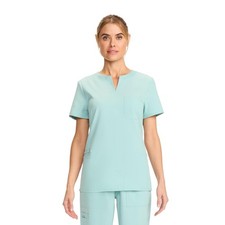 Scrubstar Seasonal Notch Collar Scrub Top Sage Leaf Medium
