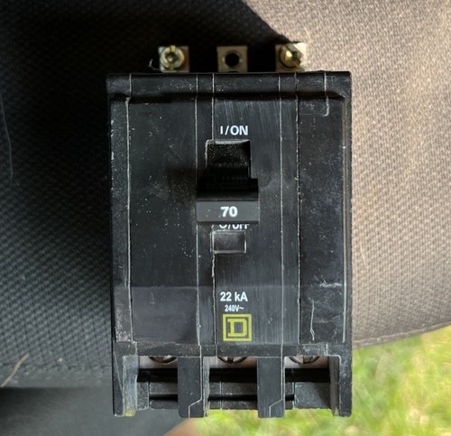 QOB370VH - Square D 70 Amp 3 Pole 240 Volt Bolt-On Circuit Breaker