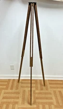 Vintage WOOD TRIPOD rustic decor transit light stand survey industrial early