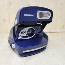 Vintage Polaroid 600 One Step Instant Pictures Camera Blue Tested Working