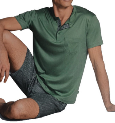 Calida Herren Pyjama UVP 129,00 Größe 46 / 48 Shorty Schlafanzug kurz 44280 669