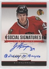 2013-14 Panini Titanium Social Signatures Jimmy Hayes #SS-JH Auto 01qm