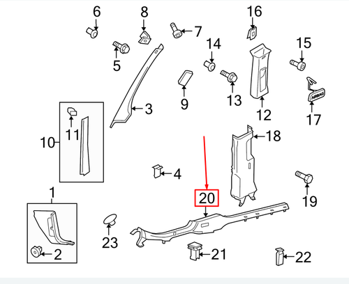 VW JETTA III 1K MK3 Left Door Sill Trim 1K5853371B95T NEW GENUINE - Picture 9 of 9