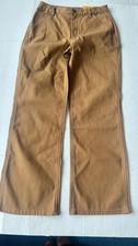 Carhartt Kids Size 16 Brown Loose Fit Utility Bootcut Work Pants BN8311-B NWT