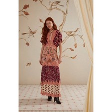 FARM Rio Mixed Print Maxi Dress Butterfly Floral Lace Boho Festival Size M