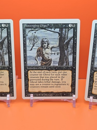 ⚫️⚫️⚫️ (4) 1994 MAGIC The Gathering SCAVENGING GHOUL REVISED 3RD EDITION PLAYED - Picture 4 of 10
