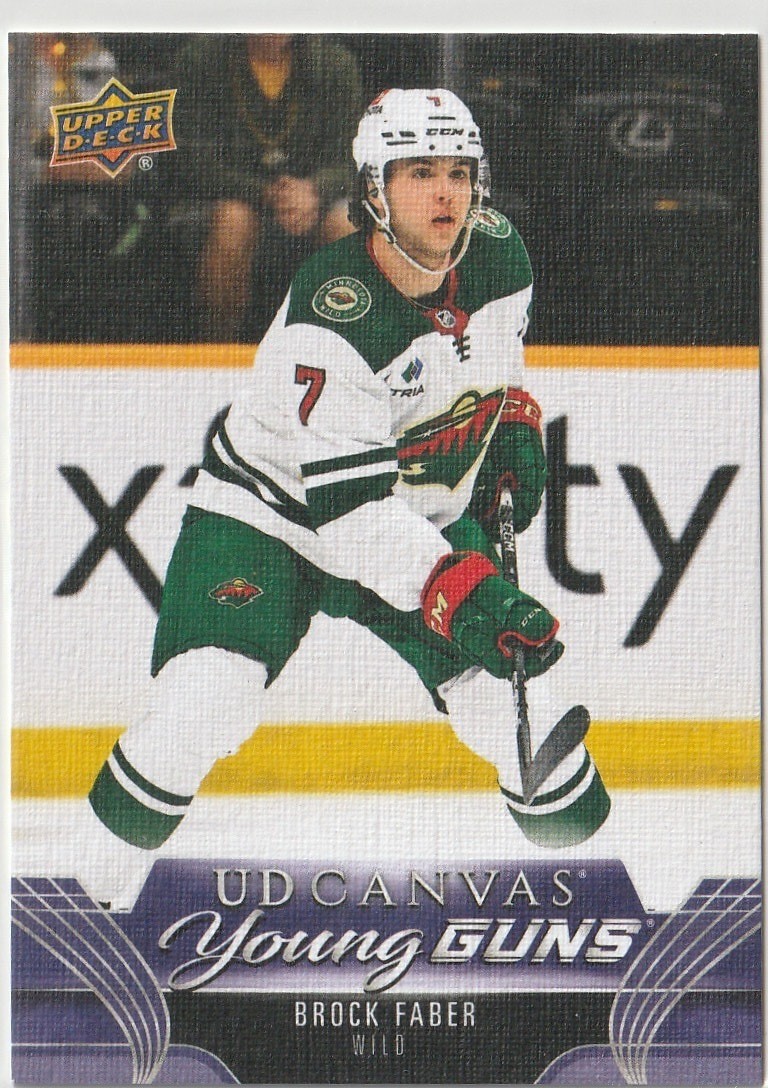 2023-24 Upper Deck Series 1 Brock Faber UD Canvas Young Guns #C101 RC