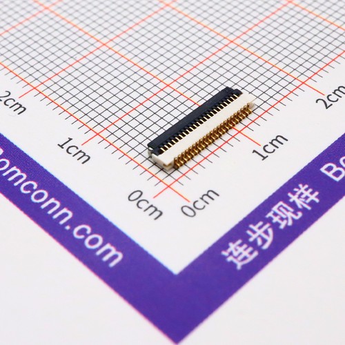 FPC Connector 0.5MM Spacing Horizontal Socket Flip Cover Gold-Plated Seat H1.0 - Picture 3 of 8