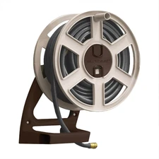 Sidewinder Wall Mount Garden Hose Reel, 100 Feet Capacity for 5/8 Inch Standard