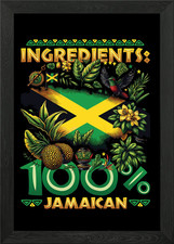 100 Jamaican Roots Framed Wall Art Poster Canvas Print Picture