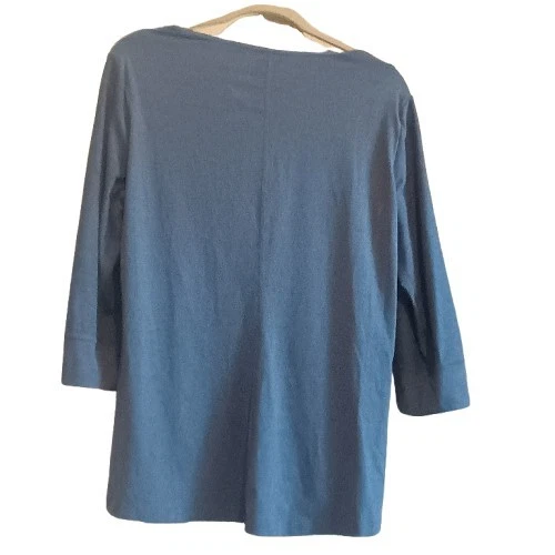 Camiseta The North Face FlashDry Manga 3/4 Azul Elastizada Mediana Senderismo Viaje Foto 3 de 4