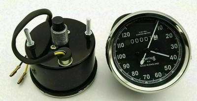 Fit For Smiths Speedometer Chrome Rims 120 Mph For BSA Royal Enfield Norton @24
