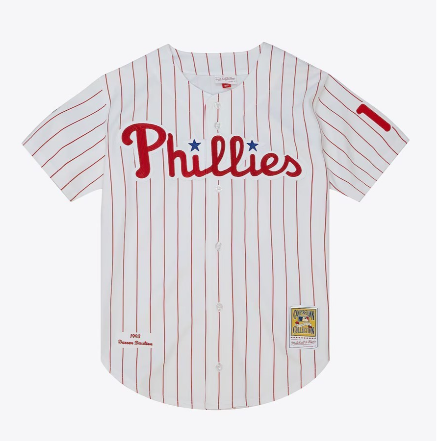 K MLB Mitchell & Ness 1993 Philadelphia Phillies #10 Baseball