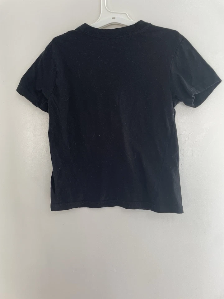 Camisa Gymboree Niño Niño Niña Negra Sólida 100% Algodón Cuello Redondo Manga Corta S 5-6 Foto 4 de 4