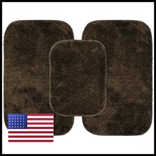 Garland Rug BA01 Chocolate 3 Bath Rugs 17x24, 21x34, 21x34
