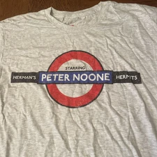 Herman's Hermits Starring Peter Noone Light Grey T Shirt Size S-5XL