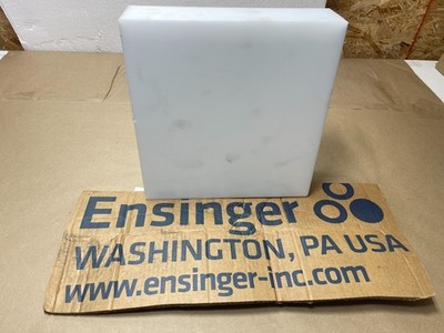 Ensinger Delrin 3-1/4'' Thick x 12'' x 12'' Acetal Polyoxymethylene Plastic Chunk