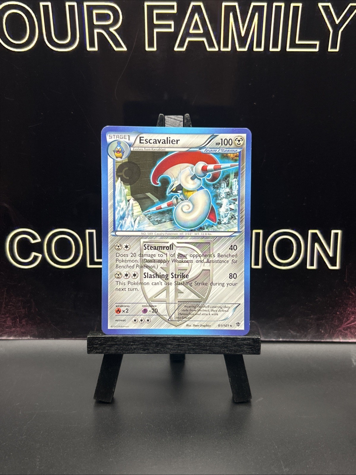 Pokemon 2013 Light Play Escavalier 61/101 Plasma Blast Rare Card