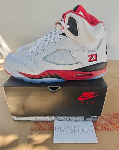 Air Jordan 5 Retro Fire Red Black Tongue 2025 HQ7978-101 & GRADESCHOOL SHIPS NOW