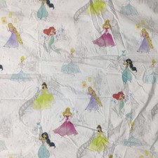 Pottery Barn Kids FULL Flat Sheet Disney Princesses Organic Cotton 90 x 96 in