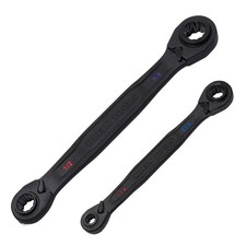 4-in-1 Reversible Ratcheting Box Wrench Set Sae 2-piece Forged Steel 90-tooth 4-in-1 Reversible Ratcheting Box Wrench Set Sae 2-piece Forged Steel 90-tooth