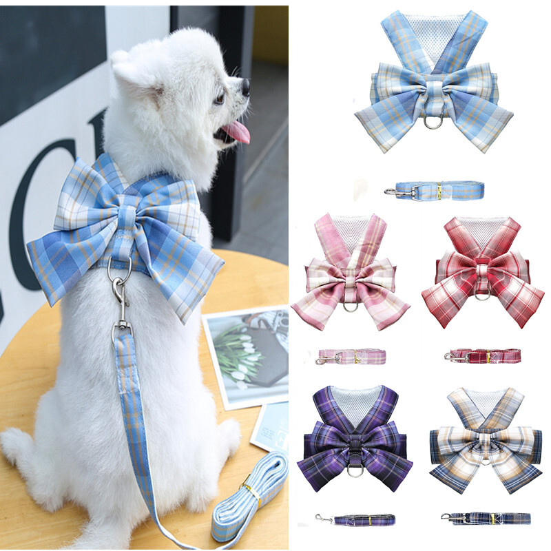Vest Harness Leash Vest Cat Dog Harness Set Chest Strap Leash With Traction Rope-image