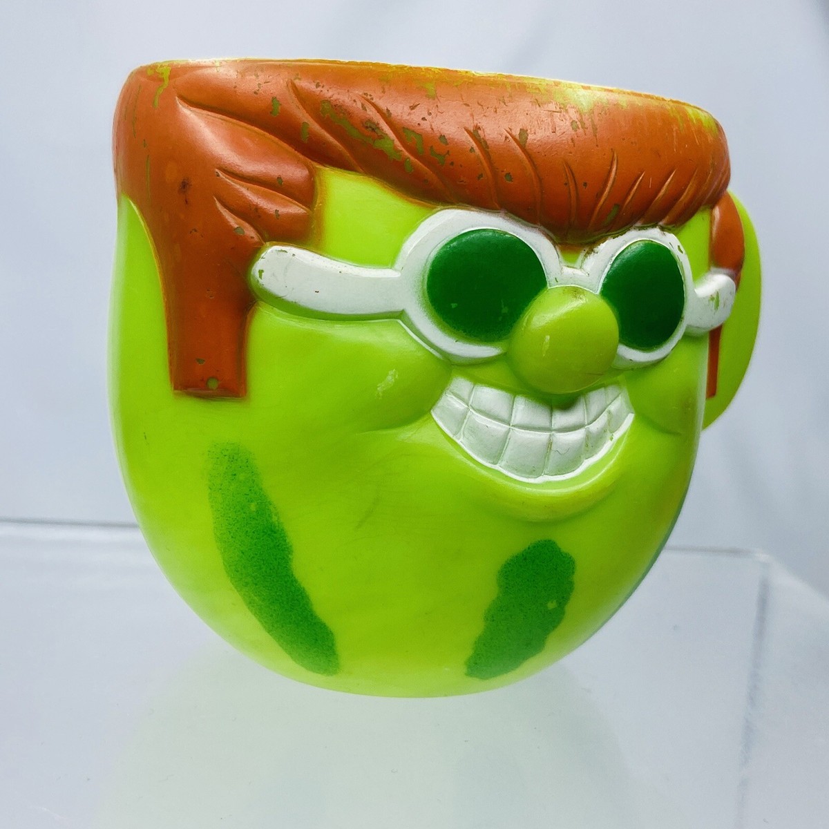 MUSE XL ブート 当時物 1974 Pillsbury Funny Face WITH IT WATERMELON Plastic Cup Mug Green