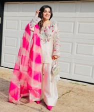 Exclusive Look Vichitra Silk Kurta And Palazzo With Designer Dupatta For Women