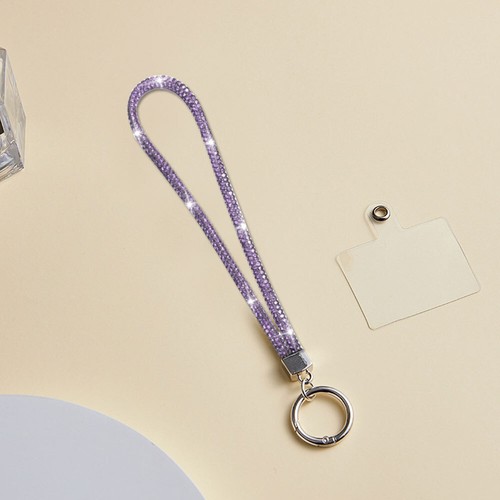 Bling-Keychain Rhinestone Phone Lanyard Wrist Strap Hanging Cord Anti-lost Ropes - Picture 18 of 21