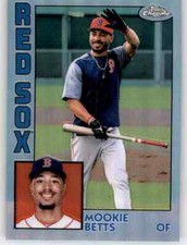 2019 Topps Chrome 1984 Retro Refractor Mookie Betts Parallel Prizm Foil Red Sox