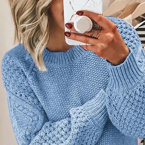 Winter Warm Women Jumper Tops Cable Knitted Sweater Ladies Long Sleeve Pullover - Picture 13 of 21