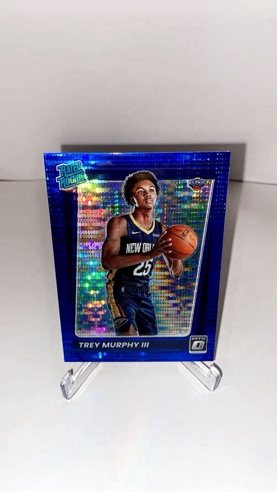Trey Murphy RC 2021 Panini Optic Rated Rookie Blue Pulsar Prizm SP Pelicans #178