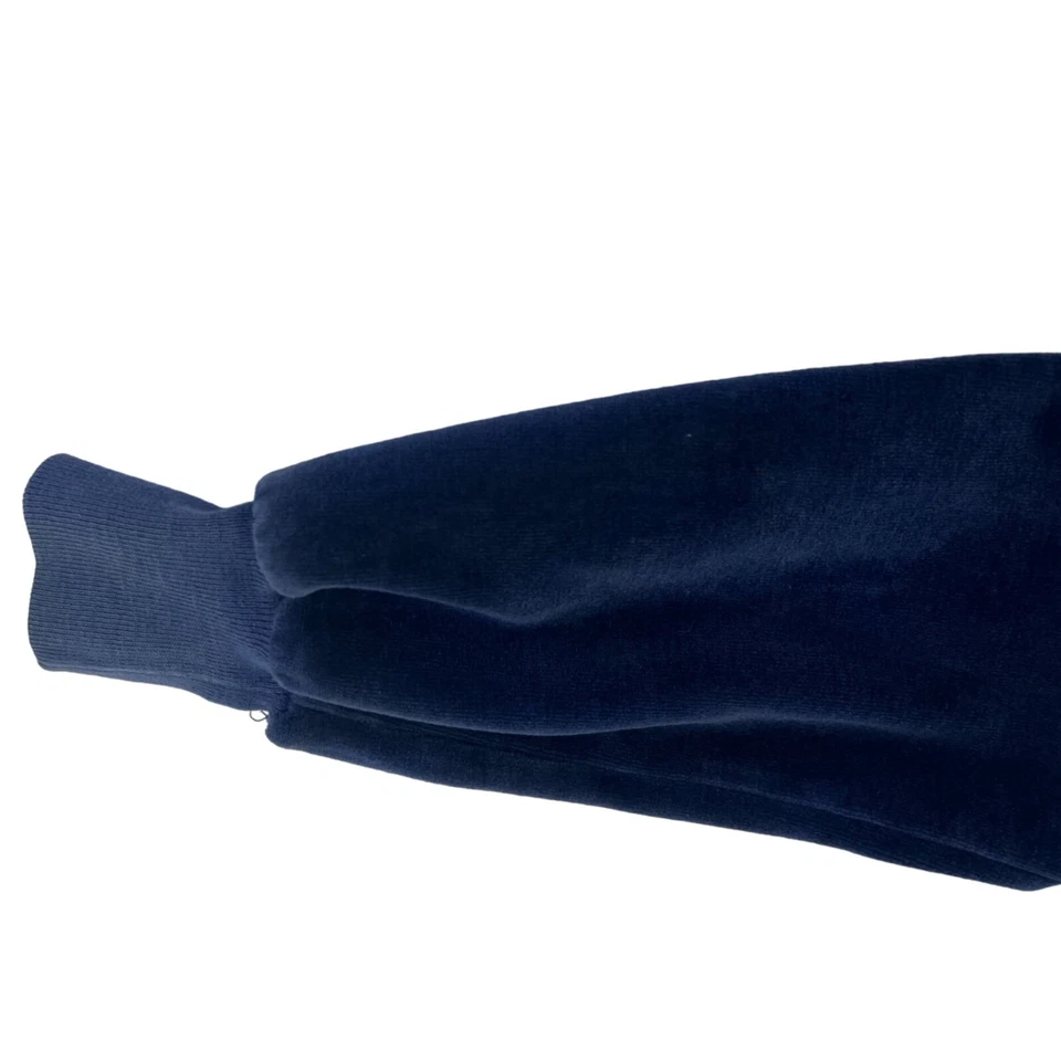 Sudadera Pullover de Terciopelo Liz Claiborne para Mujer S Cuello Redondo Azul Marino Botones al Hombro Foto 2 de 4