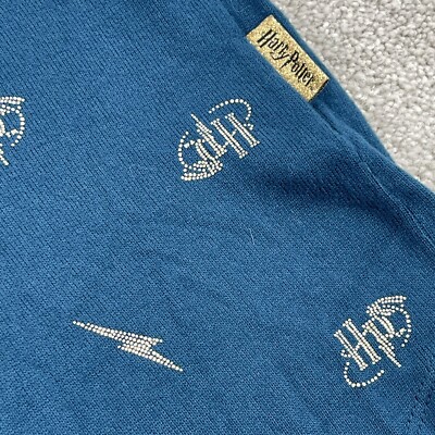 Harry Potter Sleepwear Shirt Girls Extra Large 14-18 Blue Gold Lightning Long