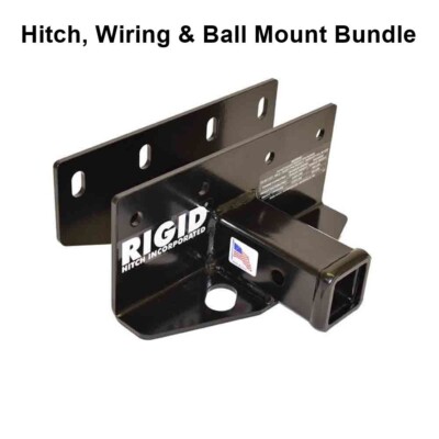 Rigid Hitch (R3-0162-1KBW) Class III 2 Inch Receiver Trailer Hitch Bundle