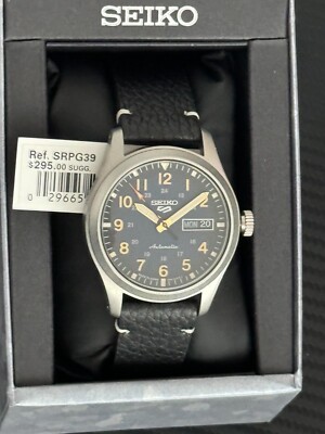 SEIKO 5 Sports SRPG39 Japan BLUE DIAL Lumi Black leather SRPG39 SEIKO 5 Sports SRPG39 Japan BLUE DIAL Lumi Black leather SRPG39